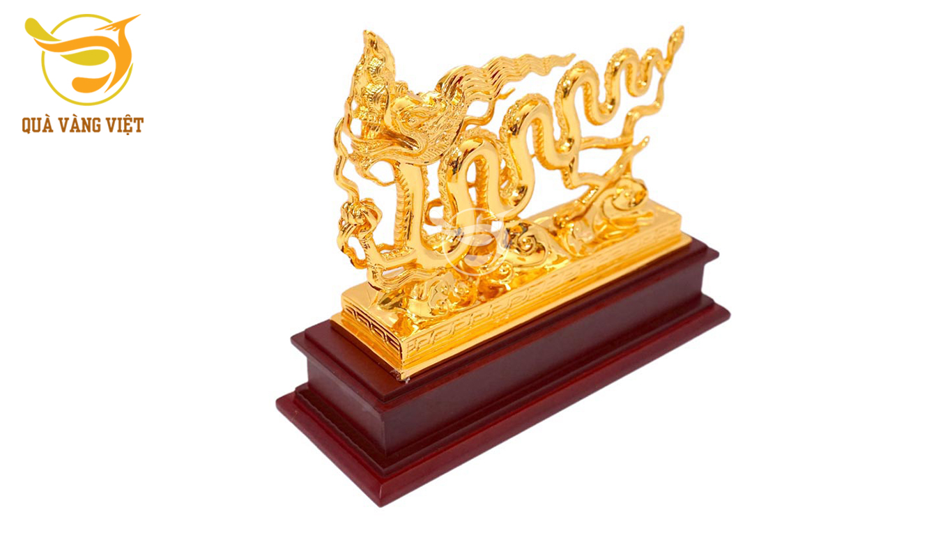 Tượng Rồng Thời Lý Mạ Vàng - Cỡ nhỏ