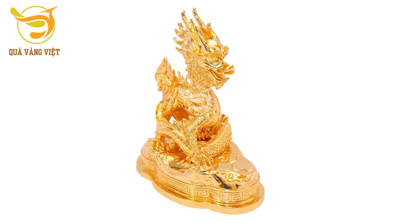 Tượng Rồng Phong Thuỷ Mạ Vàng - Cỡ 1