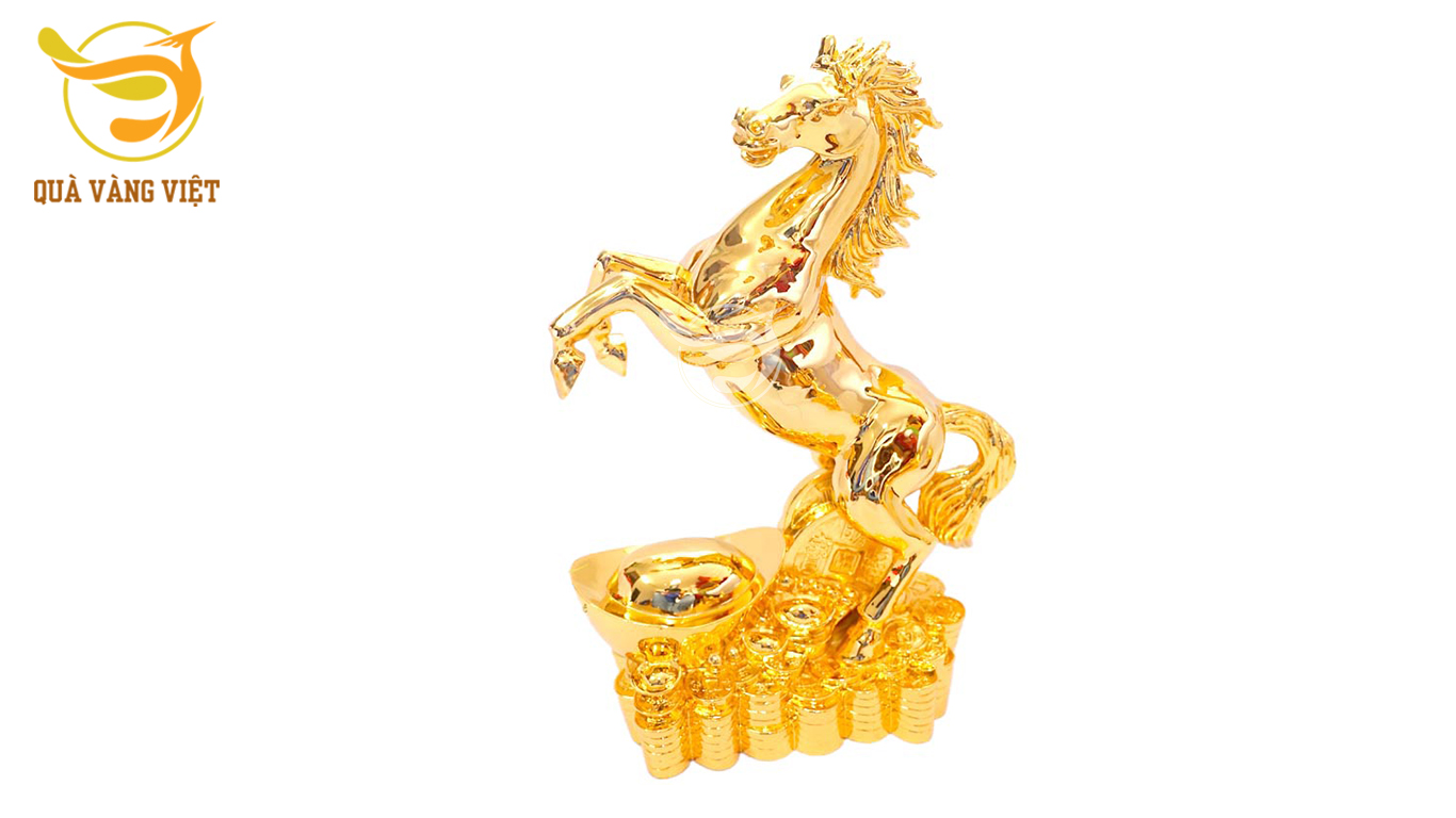 Tượng Ngựa Phong Thuỷ Mạ Vàng - Cỡ Đại