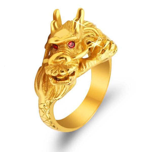 Nơi bán nhẫn rồng vàng 24k cá tính cho nam giới - JEMMIA DIAMOND