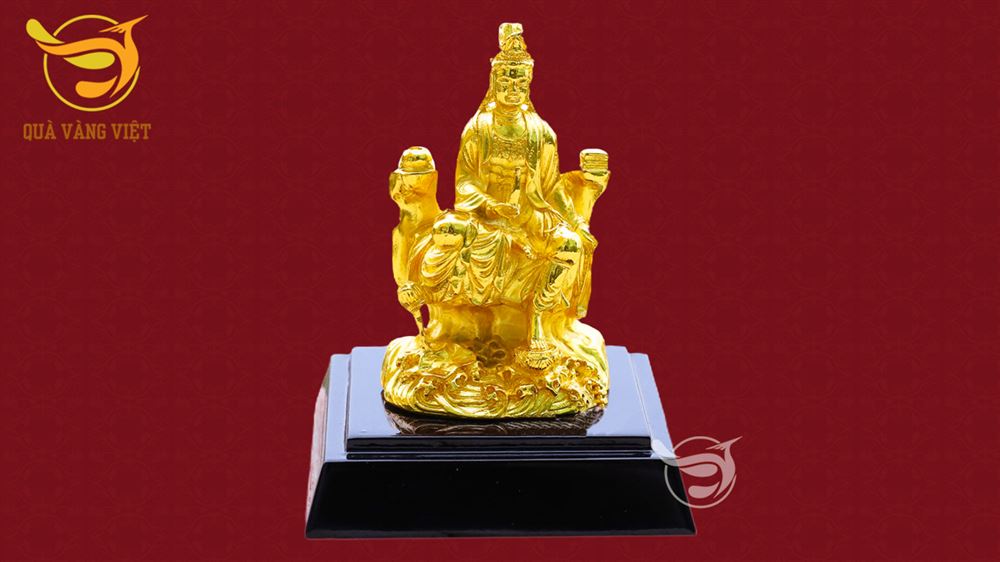 Tượng Phật Bà Quan Âm Mạ Vàng 24k