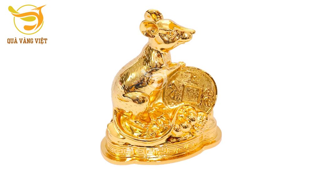 tượng chuột mạ vàng 31