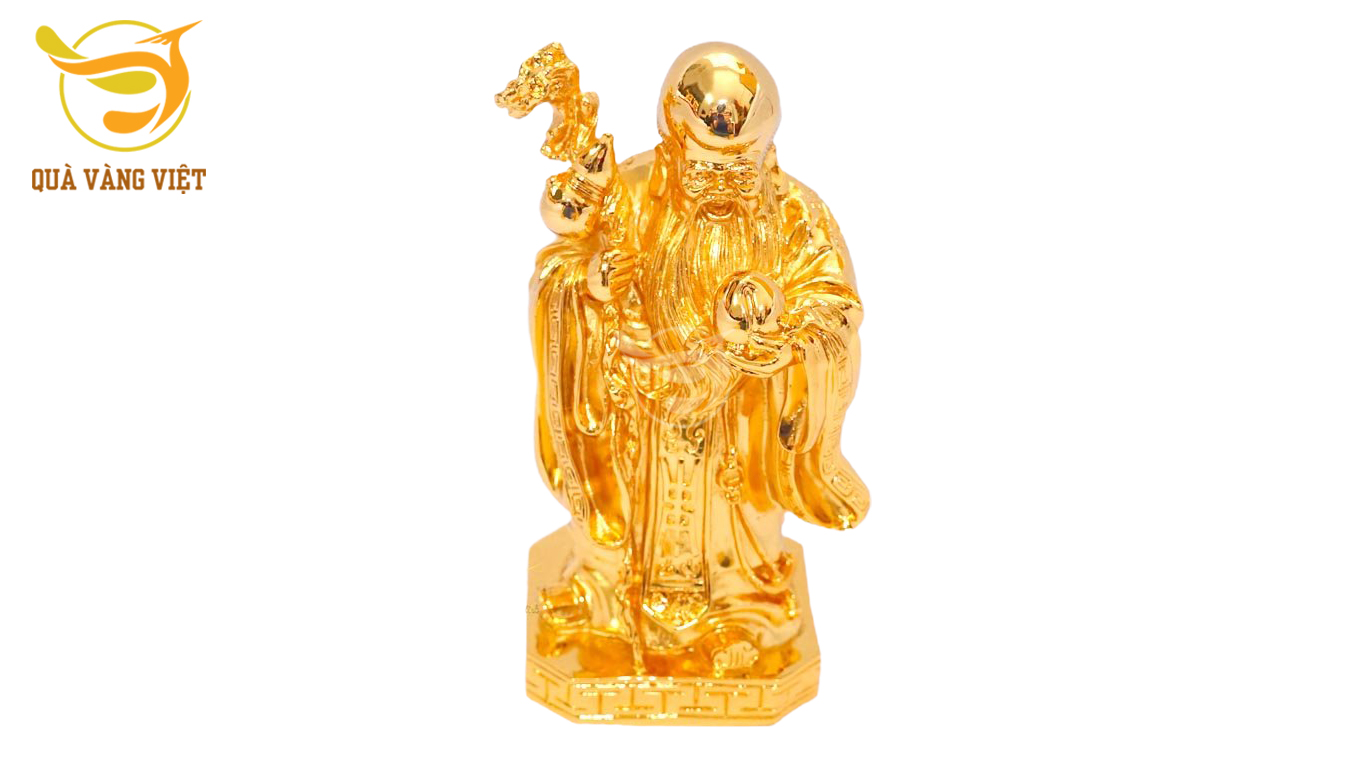 Tượng Phúc Lộc Thọ Mạ Vàng - Bộ Tam Đa Mạ Vàng