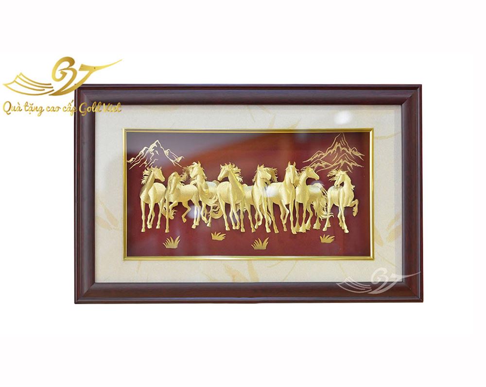 Tranh Mã Đáo Thành Công Mạ Vàng 24k - Kích Thước 36x58 cm 
